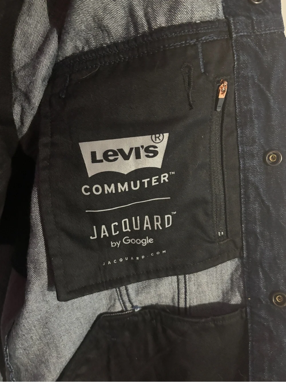 Levi's Men's Dark Indigo Denim Trucket Jacquard. Size L - Picture 2 of 9
